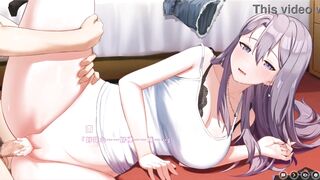 Curvy Big Boobs Girl goes wild in intense sex scene in Hentai Game!