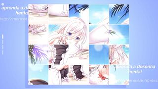 Watch this anime hentai girl play a game of war with her peitao and bundao