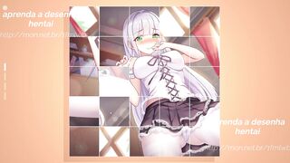 Watch this anime hentai girl play a game of war with her peitao and bundao