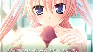 Blonde bombshell with massive knockers takes on a hot hentai titfuck