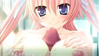 Blonde bombshell with massive knockers takes on a hot hentai titfuck
