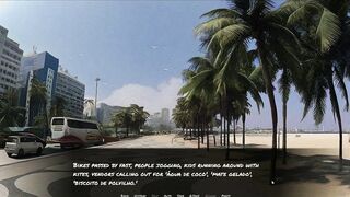 Watch this busty Latina tease and seduce a Gringo Tourist in Rio [ Hentai Game]!