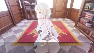 PinkSama, Genshin Impact & Lumine get naughty in Mondstadt - Part 1 - Yuri, hentai animation - 5 image