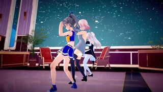 Wolf hentai starring Star Rail & Clara in MMD action - 1 image