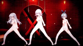 Wolf hentai starring Star Rail & Clara in MMD action