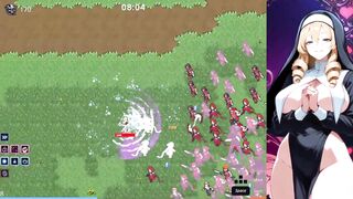 Sinful men can't resist the busty nun's desiring desires in Vampire Survivors Hentai Game - Sinful Survivors Demo 1 - 6 image
