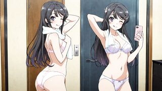 Mai Sakurajima, the naughty Japanese Asian, gets naughty in Santa Claus's Christmas wish!