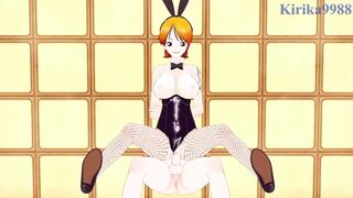 Bunny Girls Bunny Babe engage in intense sex with one lucky dude in this anime hentai! - 8 image