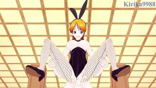 Bunny Girls Bunny Babe engage in intense sex with one lucky dude in this anime hentai! - 9 image