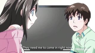Watch this hentai wife get fucked while husband snoozes soundly