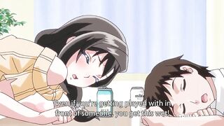 Watch this hentai wife get fucked while husband snoozes soundly