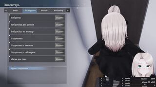 Sexy anime babe gets naughty in public & masturbates in 3D robot game