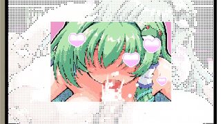 Busty hentai sex animation: Touhou Sana Pixel's hentai game with a sexy girl
