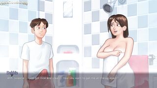 Stepmom with massive tits begs for a huge dick & gets a hot load in her mouth - Summertime Saga 42 By DarkCookie - 3D