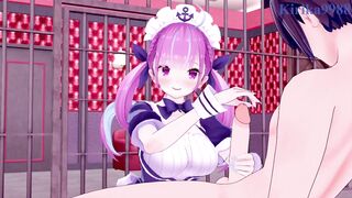 Takane Lui & Minato Aqua give me a hard time with their dirty games - Hololive VTuber Hentai