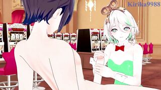 Bunny Girls Bunny and Shirogane Noel in a hardcore Ecchi Hentai game - 2 image