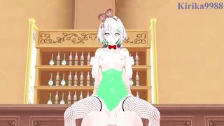 Bunny Girls Bunny and Shirogane Noel in a hardcore Ecchi Hentai game - 4 image