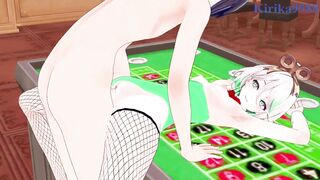Bunny Girls Bunny and Shirogane Noel in a hardcore Ecchi Hentai game - 6 image