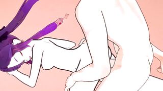 Genshin Impact's Massive Jizz on Mona's Big Tits in Hardcore Hentai Game