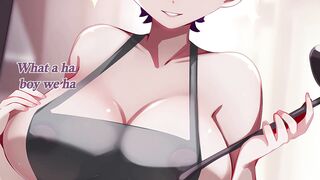 Watch Suuko Komi break the rules with her ultimate challenge: Hentai JOI with a big cock and tits to die for! - 1 image