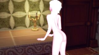 Elsa, the Frozen Princess, gets off with her nude body in a steamy hentai