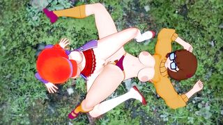 Nerdy Velma Dinkley and Red Headed Daphne Blake - Scooby Doo Lesbian Cartoon - 7 image