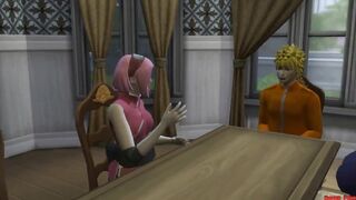 Sakura Finds her friend Ino with her Husband Sasuke Marriage Room Naruto Porn - 2 image