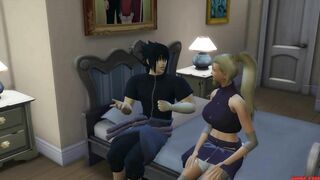 Sakura Finds her friend Ino with her Husband Sasuke Marriage Room Naruto Porn - 4 image