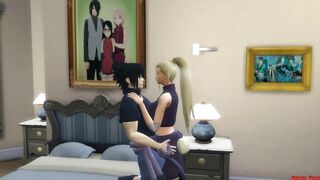 Sakura Finds her friend Ino with her Husband Sasuke Marriage Room Naruto Porn - 5 image