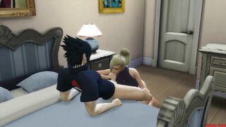 Sakura Finds her friend Ino with her Husband Sasuke Marriage Room Naruto Porn - 8 image