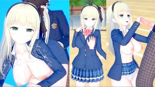 [Eroge Koikatsu! ] Blonde huge breasts bullish jk "Yuzu (Ori Chara)" boobs rubbed H! [Hentai game] - 10 image