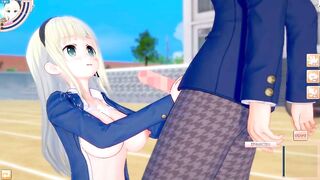 [Eroge Koikatsu! ] Blonde huge breasts bullish jk "Yuzu (Ori Chara)" boobs rubbed H! [Hentai game]