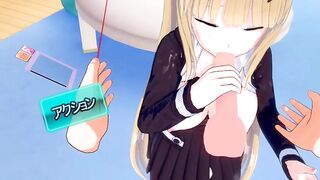 [Eroge Koikatsu! VR version] Cute and gentle blonde big breasts gal JK Eleanor (Orichara) is rubbed with her boobs 3DCG anime video - 8 image
