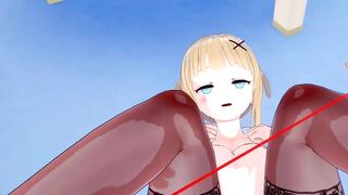 [Eroge Koikatsu! VR version] Cute and gentle blonde big breasts gal JK Eleanor (Orichara) is rubbed with her boobs 3DCG anime video - 9 image