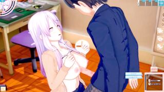 [Eroge Koikatsu! ] Touhou Hata Kokoro boobs rubbed H! 3DCG Big Breasts Anime Video (Touhou Project) [Hentai Game Toho Hata no Kokoro] - 5 image