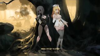 Pretty blonde girl hentai having sex with monsters men and soldier in Necromancy Emily's Escape act hentai sex game - 8 image