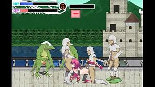 Pretty woman in sex with man and monster in erotic gameplay htai - 1 image