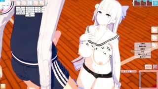 [Eroge Koikatsu! ]] Big breasts dialect daughter jk's boobs rubbed H! (Big breast animation 3DCG video [hentai game]) - 7 image