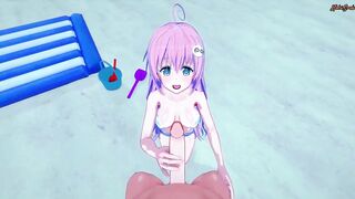 POV fucking Lala on the beach and cumming inside her. To Love Ru Hentai. - 2 image
