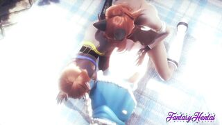 Frozen Hentai - Elsa & Anna fucked and fingering Threesome - Anime Manga Japanese Disnery Porn - 10 image