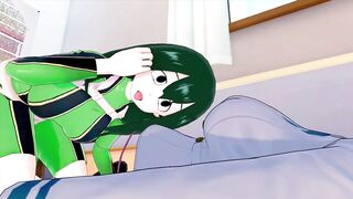 FUTA MY HERO ACADEMIA TORU HAGAKURE X TSUYU ASUI (3D HENTAI) - 2 image