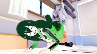 FUTA MY HERO ACADEMIA TORU HAGAKURE X TSUYU ASUI (3D HENTAI) - 5 image