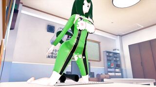 FUTA MY HERO ACADEMIA TORU HAGAKURE X TSUYU ASUI (3D HENTAI) - 6 image