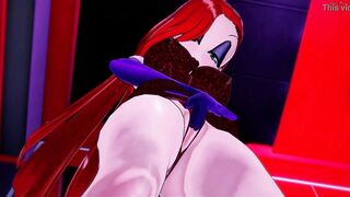 Jessica Rabbit fingers her pussy in a hotel room - Cartoon Hentai. - 4 image