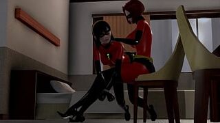 The Incredibles: Helen Parr slapping Violet's ass [Full Video] - 1 image