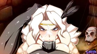 Busty Amazon Sucks Huge Ogre Cock and Makes Him Cum Twice - 7 image