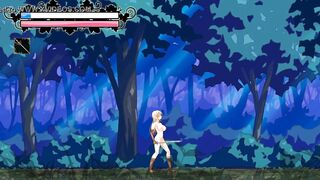 Elf girl having sex with orcs men in Elves of fornica forest action hentai game