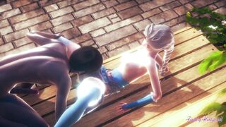 Frozen Hentai Disney - Elsa Hard Sex [footjob, cunnilingus, fingering, fucked] - Japanese Asian Manga Anime Game Porn - 4 image