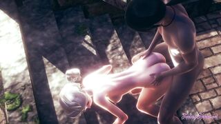 Frozen Hentai Disney - Elsa Hard Sex [footjob, cunnilingus, fingering, fucked] - Japanese Asian Manga Anime Game Porn - 9 image