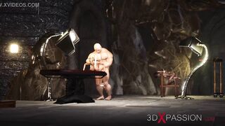 Hard fuck in the dungeon! Big hercules plays with a young blonde - 6 image